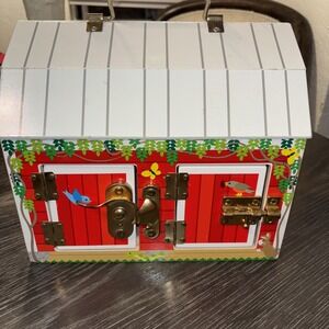 Melissa & Doug Latches Wooden Activity Barn with 6 Doors,  Animals